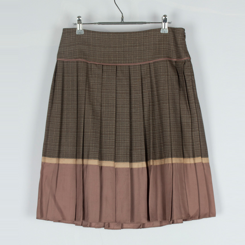 dkny wool  ( 권장 XL ) check skirt