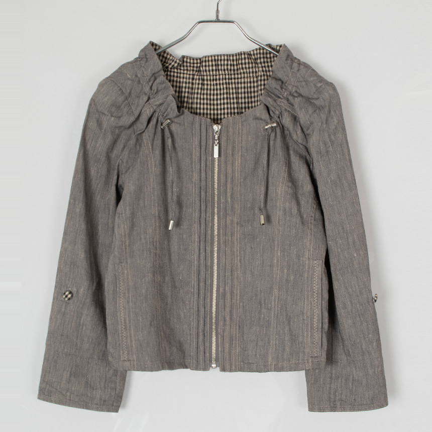jpn ( 권장 M ) linen zip-up jacket