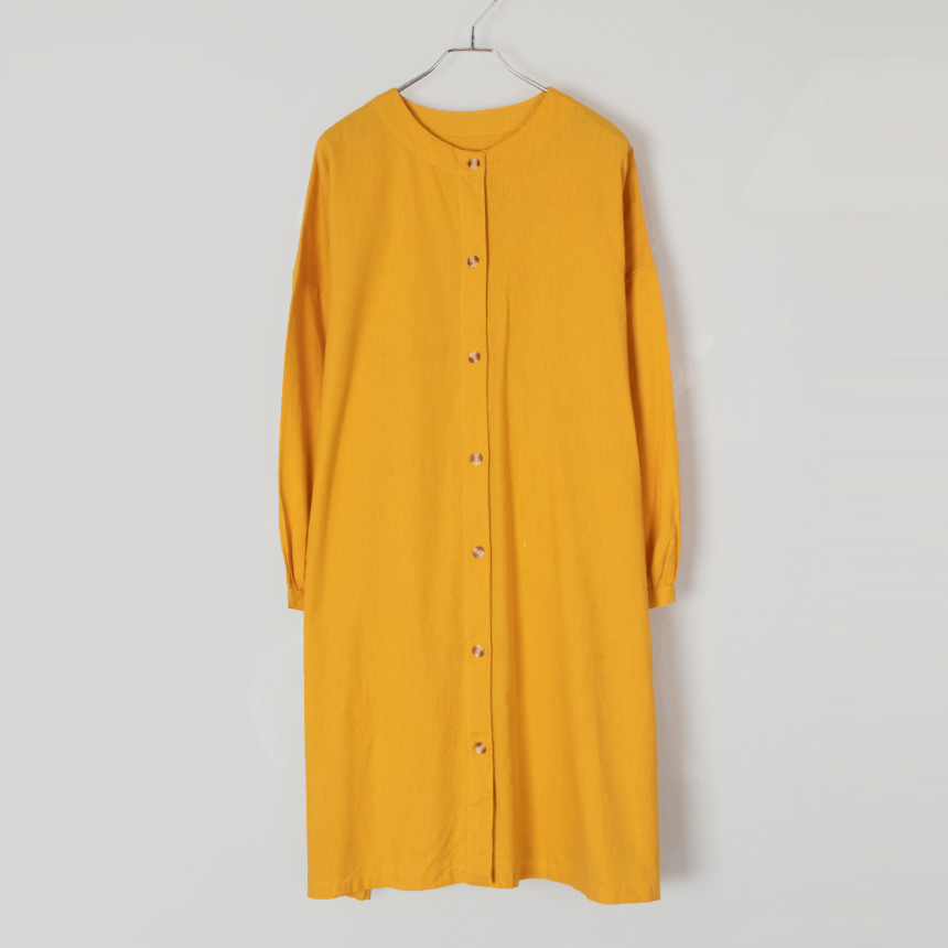 jpn ( size : M - L ) linen shirts one-piece