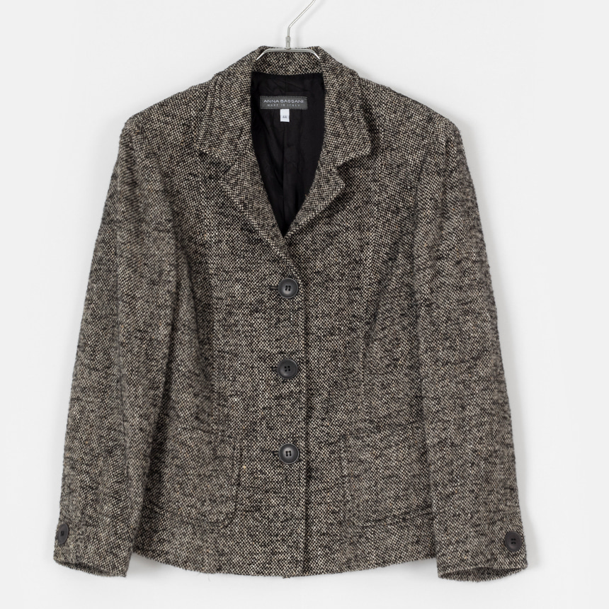 anna bassani ( 권장 L , made in italy ) wool silk jacket