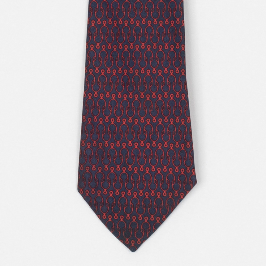 hermes ( made in france ) silk tie