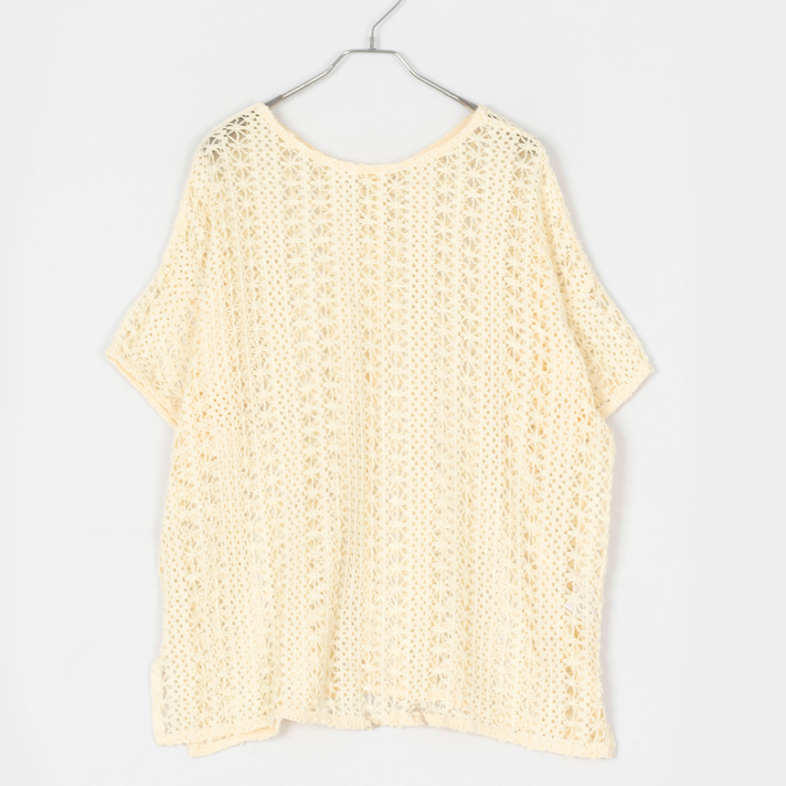 jpn ( size : XL ) 1/2 knit blouse