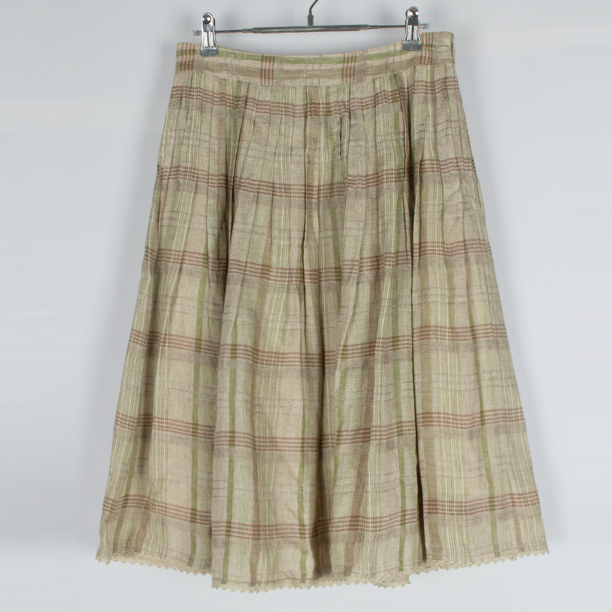 k.t.lino ( 권장 L , made in japan ) linen skirt