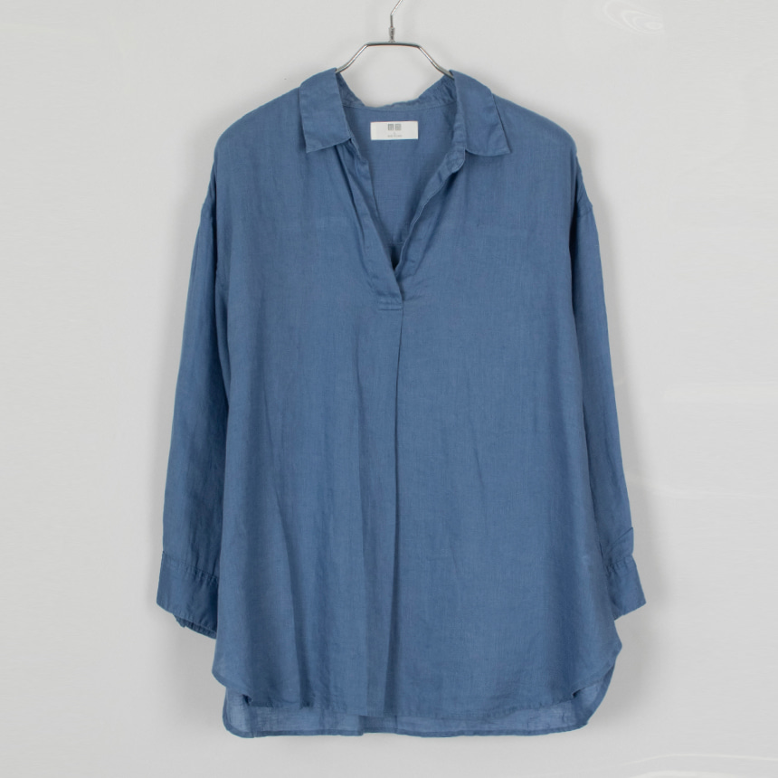 uniqlo ( size : L ) linen blouse