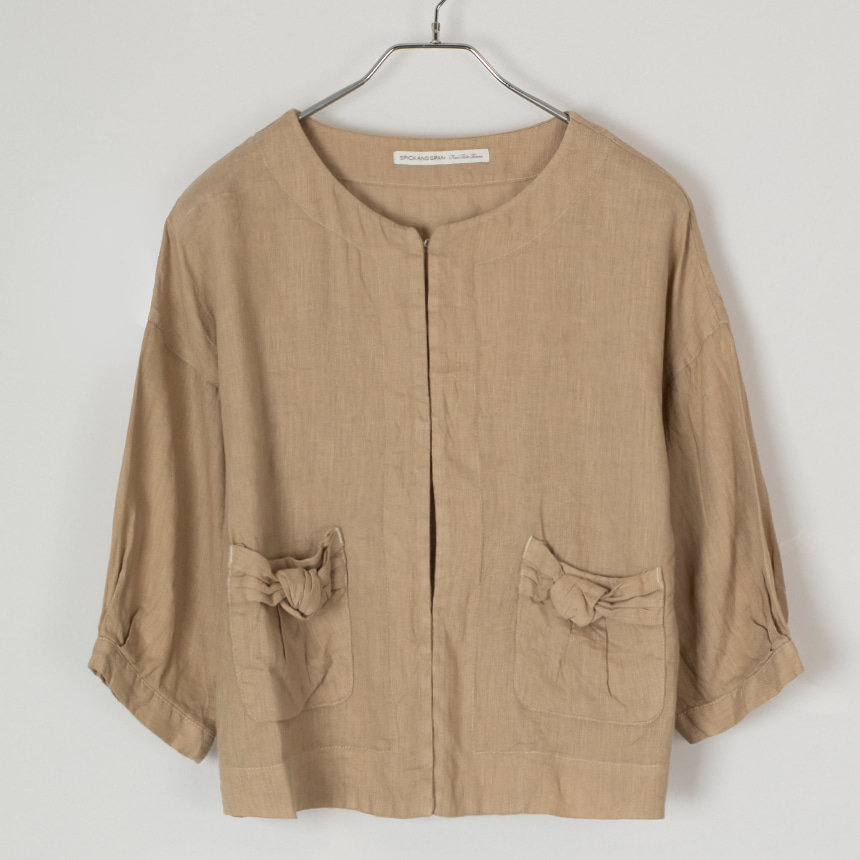 spickand span ( 권장 F ) linen 1/2 blouse
