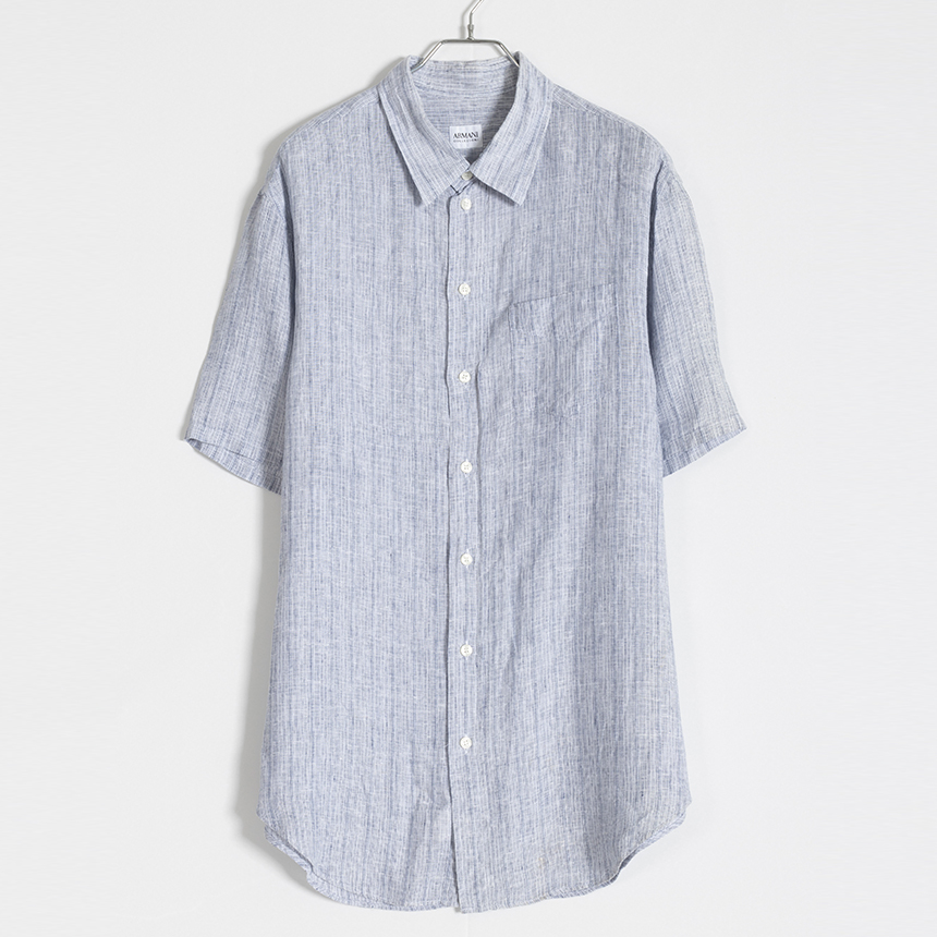 armani ( size : men L ) linen 1/2 shirts