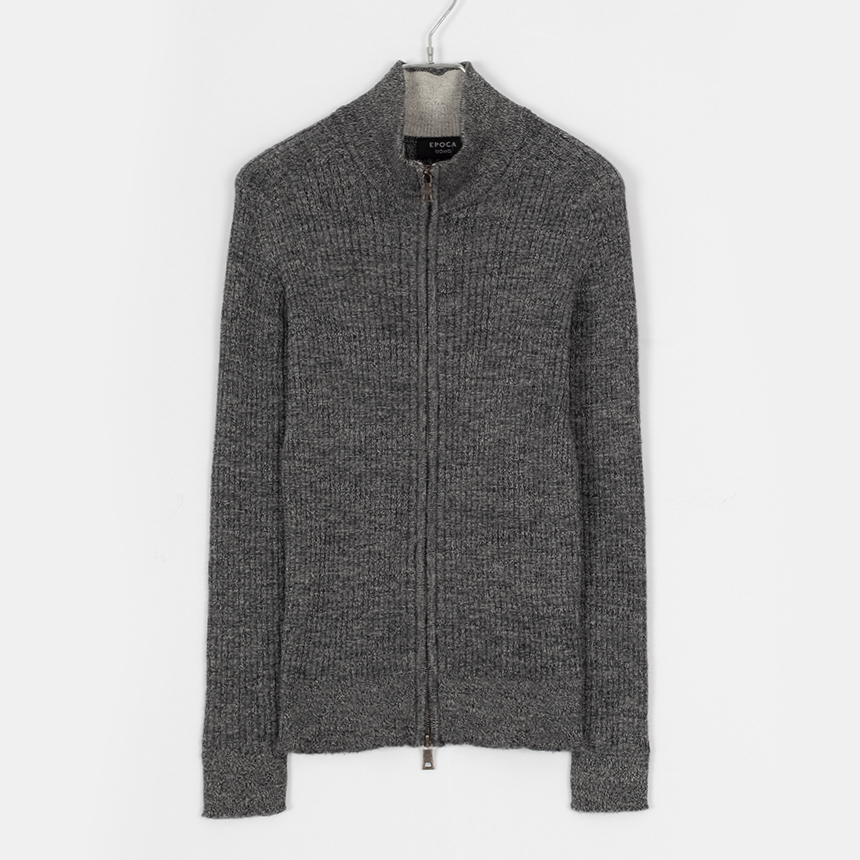 epoca ( size : 46 ,  made in japan ) zip-up wool cardigan