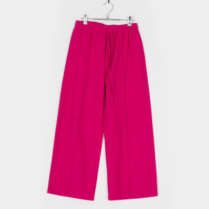 chocol ( size : F ) linen banding pants