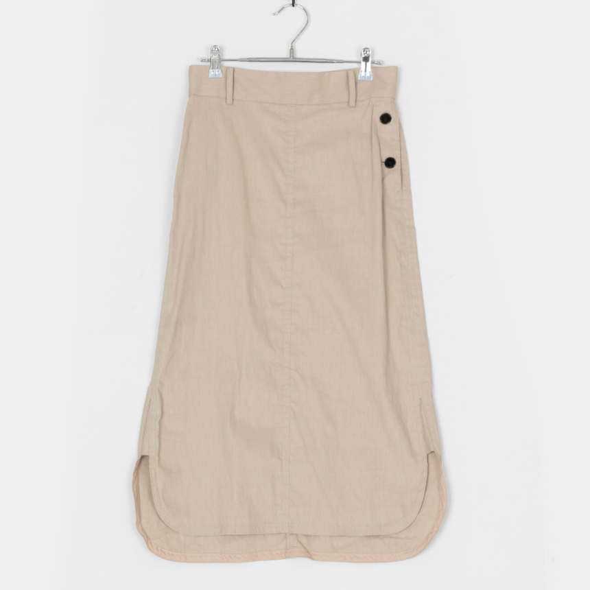 des pres ( size : 36 , made in japan ) linen skirt