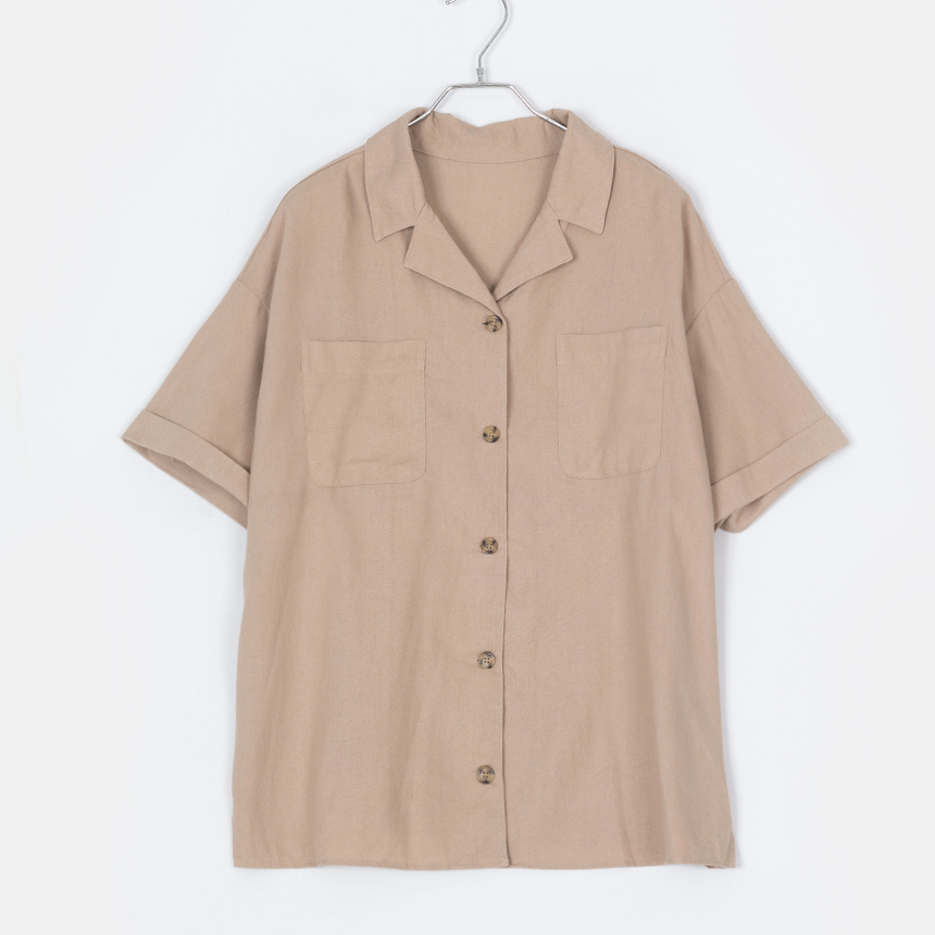 cla button ( size : M ) linen 1/2 shirts